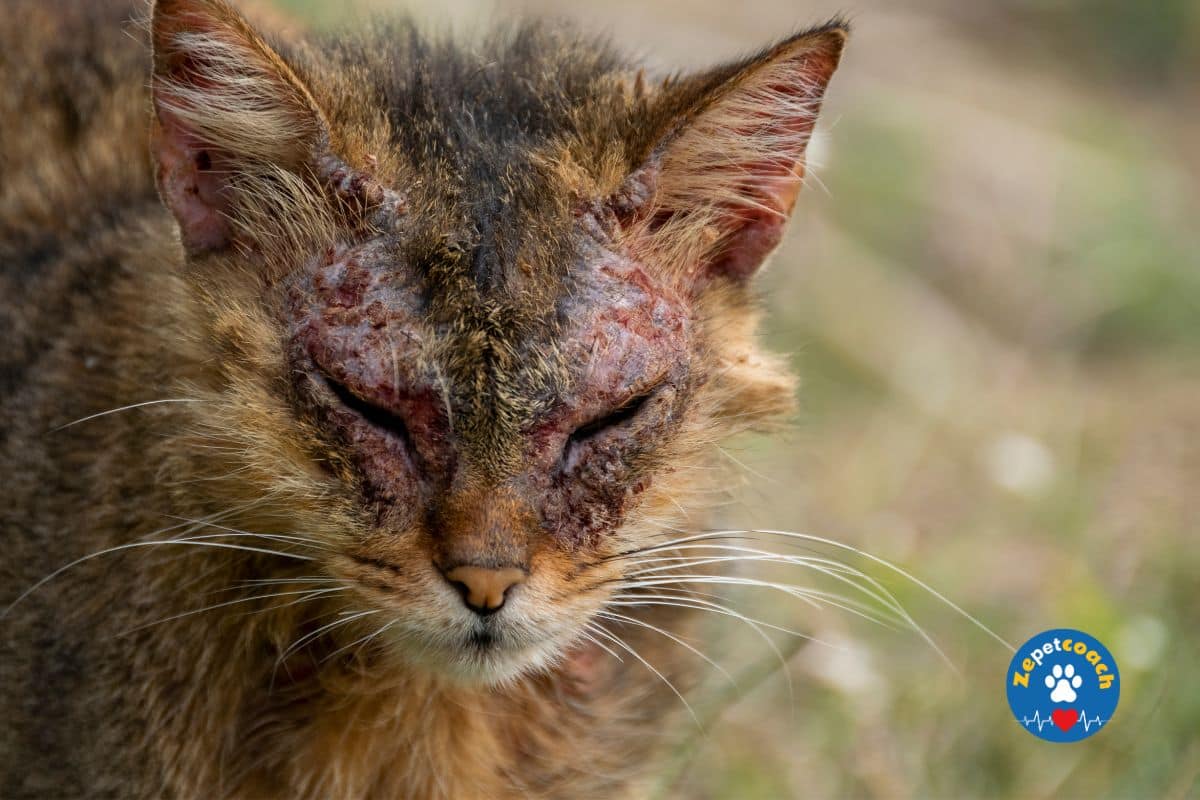 Symptômes la dermite miliaire chez le chat