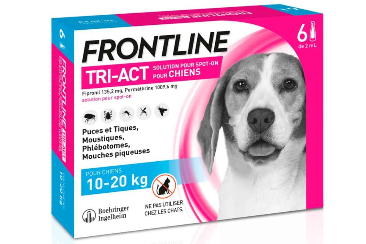 FRONTLINE TRI-ACTⓇ SOLUTION POUR SPOT-ON POUR CHIENS 10-20 KG