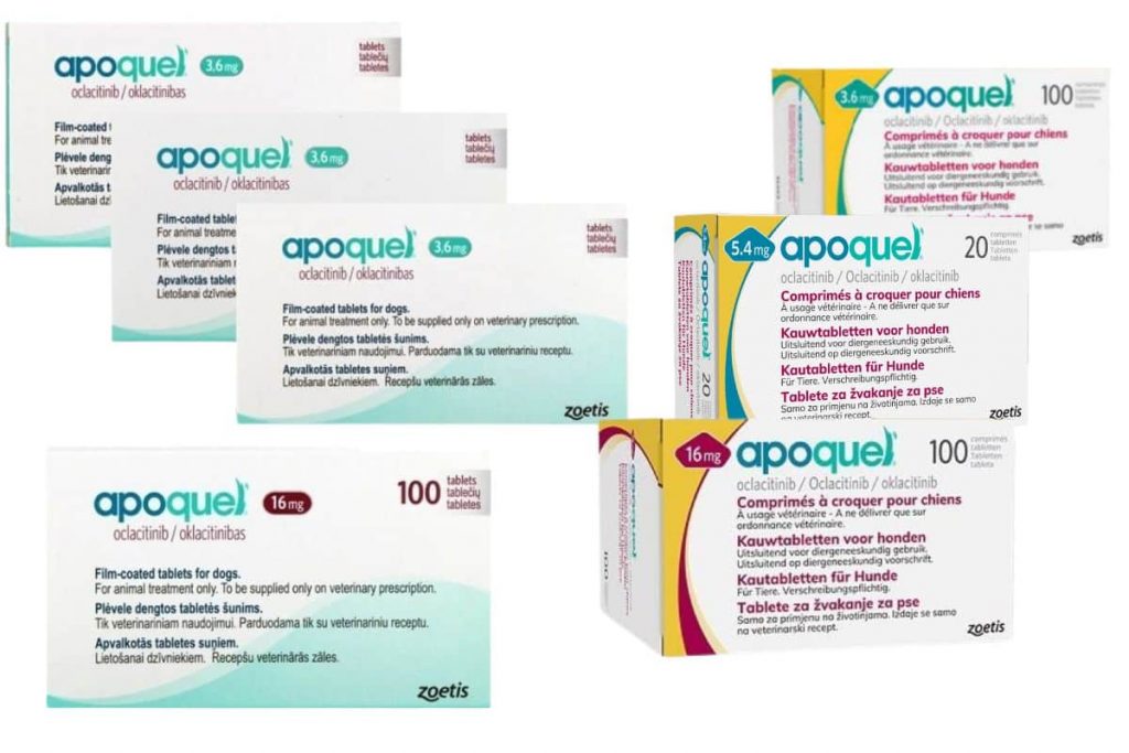Apoquel comprimés chien 3,6 mg , 5,4 mg, 16 mg 