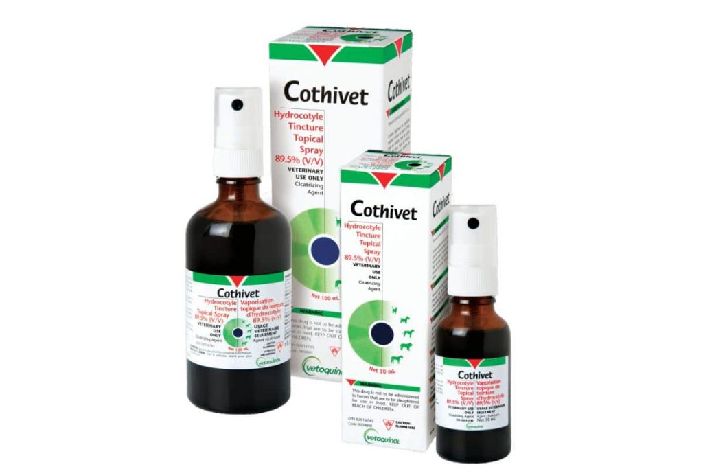 Cothivet ® spray antiseptique et qui aide à la cicatrisation