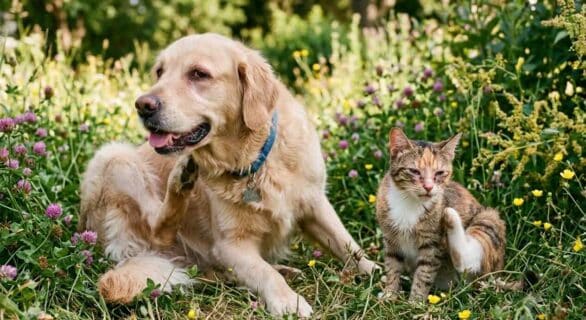 allergie de l'été, chien et chat.